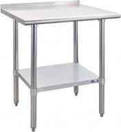 profeeshaw nsf certified stainless steel prep table with backsplash and undershelf - ideal for commercial kitchens and restaurants logo