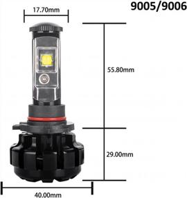 img 3 attached to HoldCY 9005 HB3 LED Headlight Bulbs - Single Beam 80W, 10,000LM, 6,000K Cool White, XHP50 XML2 Chipset, DOT Certified, Halogen Replacement Bulbs - 2 Year Warranty - Pack Of 2.