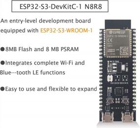 img 3 attached to 2Pcs RCmall ESP32-S3-DevKitC-1 N8R8 Development Board Based ESP32-S3-WROOM-1 Module WiFi Blue-Tooth LE Dev Board 8MB Flash