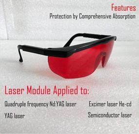 img 2 attached to Eye Protective Glasses For Blue Violet Light CNC Laser With Wavelength Of 405Nm And 445Nm, Ideal For DIY Projects, Available In Red Color - PUREWORDS