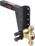 toptow 64362 adjustable trailer tow hitch: 8-1/2" drop, 22k lbs capacity w/ dual ball 2" & 2-5/16", solid receiver shank logo