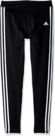 adidas girls performance legging medium girls' clothing : active логотип