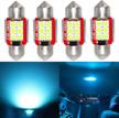 upgrade your car interior with phinlion super bright ice blue led bulbs - pack of 4 logo