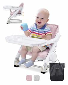 img 4 attached to Unilove Feed Me 3-In-1 Booster Seat For Dining - Plum Pink