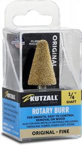 img 3 attached to Fine Woodworking Attachment: Kutzall Original Taper Rotary Burr With Abrasive Tungsten Carbide, 1⁄4" Shaft, 3⁄4" Head Dia X 1-1⁄4" Length - Compatible With Bosch, DeWalt, Milwaukee & Makita (T-34G)
