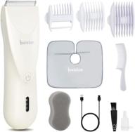 👶 baistom baby hair clipper - quiet hair trimmer for kids and children - waterproof, rechargeable cordless haircut kit for toddler - cream white logo