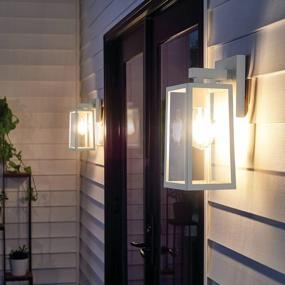 img 1 attached to MAXvolador Waterproof Wall Sconce Light Fixture- Rust Resistant Lantern For Porch With Clear Glass Shade