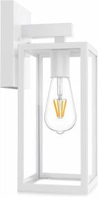 img 4 attached to MAXvolador Waterproof Wall Sconce Light Fixture- Rust Resistant Lantern For Porch With Clear Glass Shade