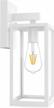 maxvolador waterproof wall sconce light fixture- rust resistant lantern for porch with clear glass shade logo