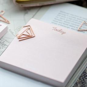 img 2 attached to Keep Your Notes Glamorous With MultiBey'S Rose Gold Sticky Note Set