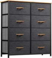 yitahome fabric storage tower with 8 drawers - sturdy steel frame, wooden top and easy-pull bins - perfect organizer for bedroom, living room, hallway, closets and nursery logo