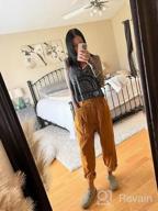 img 1 attached to Casual High Waisted Corduroy Pants for Women 👖 - Loose Fit Straight Leg Trousers with Pockets by EVALESS review by Carlos Chan