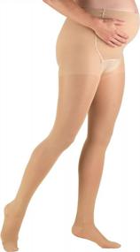 img 4 attached to Maternity Pantyhose With 20-30MmHg Compression, Tummy Support And 20 Denier Sheer Fabric By Truform
