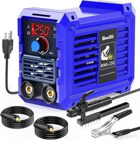 img 4 attached to SeeSii Upgraded Stick Welder 250Amp: Intelligent MMA Welding Machine with Digital Display, LCD and Hot Start Features - 110V Inverter, Electrode Holder, Work Clamp Included