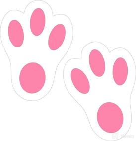img 3 attached to Easter Bunny Footprint Decal Decoration