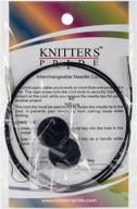 🧶 knitter's pride interchangeable cords, 30 inch (40 inch w/tips), black - enhanced knitting flexibility logo