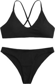 img 4 attached to SweatyRocks Womens Bathing Spaghetti Swimsuit Women's Clothing : Swimsuits & Cover Ups