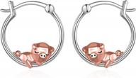 cute animal-inspired hoop earrings for women: perfect gifts for your lovely daughter! logo