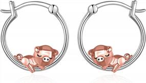 img 4 attached to Cute Animal-Inspired Hoop Earrings For Women: Perfect Gifts For Your Lovely Daughter!