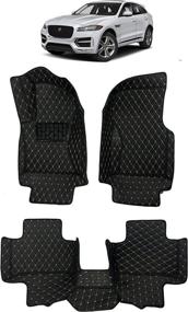 img 4 attached to USA-Made All Weather Heavy Duty Full Coverage Floor Mat Floor Protection [Front and Rear] for 2016-2020 Jaguar F-Pace - Black Single Layer