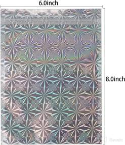 img 2 attached to 100 Pack Smell Proof Bags - Clear Ziplock Holographic Rainbow Color (Snowflake, 6x8”) - Resealable Mylar Bags for Odor Control and Storage