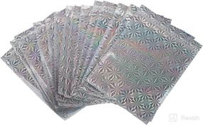 img 4 attached to 100 Pack Smell Proof Bags - Clear Ziplock Holographic Rainbow Color (Snowflake, 6x8”) - Resealable Mylar Bags for Odor Control and Storage