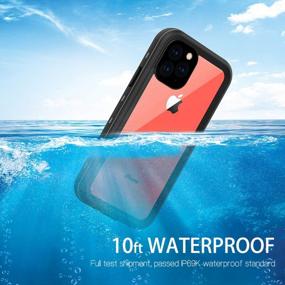 img 1 attached to Сертифицированный IP68 водонепроницаемый чехол для iPhone 11 Pro со встроенной защитной пленкой для экрана, ударопрочный пыленепроницаемый защитный чехол YOGRE для 5,8-дюймового Apple IPhone 11 Pro - черный