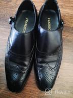 img 1 attached to 💼 Premium Quality FRASOICUS Wingtip Leather Shoes for Men - Size 10 review by Josue Zepeda