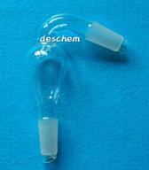 24/40 glass bent anti-splash adapter - lab glassware by deschem logo