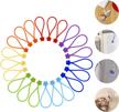 7colors-21pack reusable silicone twist ties with strong magnets for organizing cables, hanging stuff, usb cords & fridge magnets - fironst 7.48" magnetic cable ties logo