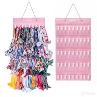 👶 babeyer baby girls headband holder organizer - pink, hanging storage for headbands, hair bows, ties, clips, and accessories логотип