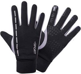 img 4 attached to Outdoor Touchscreen Multi Purpose Reflective Conditions Men's Accessories good in Gloves & Mittens