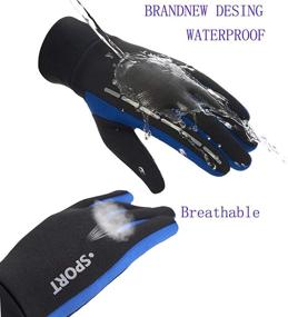 img 1 attached to Outdoor Touchscreen Multi Purpose Reflective Conditions Men's Accessories good in Gloves & Mittens