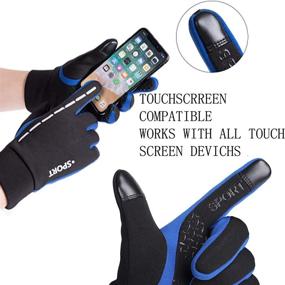 img 2 attached to Outdoor Touchscreen Multi Purpose Reflective Conditions Men's Accessories good in Gloves & Mittens