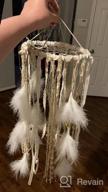 img 1 attached to Large LED Light Up Dream Catcher Mobile With Golden Lace & Bells - 7.9Wx22L Inches Feathers Wedding Boho Decorations Nursery Hanging Ornaments Battery Powered review by Robin Detwiler