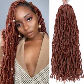 img 4 attached to Faux Locs Crochet Hair 24 Inch 6 Packs, Soft Locs Crochet Hair Pre Looped, Synthetic Curly Soft Faux Locs Hair Extension, Goddess Locs Crochet Braids Hair For Black Women (24 Inch (Pack Of 6), 350#)