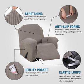 img 3 attached to Protect Your Recliner In Style With H.VERSAILTEX Super Stretch Recliner Cover - Form Fitted, Non Slip And Soft Thick - Taupe (1 Pack)
