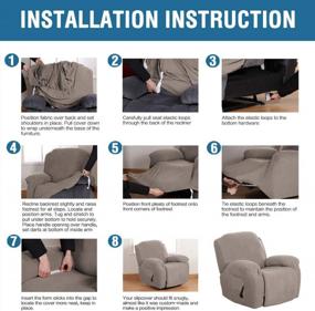 img 1 attached to Protect Your Recliner In Style With H.VERSAILTEX Super Stretch Recliner Cover - Form Fitted, Non Slip And Soft Thick - Taupe (1 Pack)