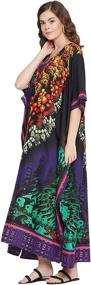 img 2 attached to Gypsie Floral Polyester Kaftan Caftan Women's Clothing