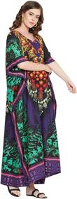 img 1 attached to Gypsie Floral Polyester Kaftan Caftan Women's Clothing