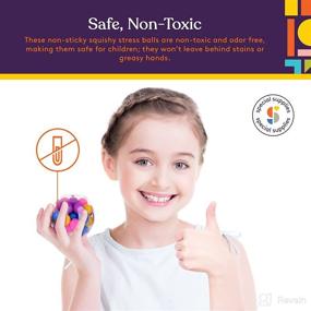 img 3 attached to Squeeze Away Stress with Special Supplies Squish Stress Balls - Colorful Sensory Toy, Perfect for Home, Travel, and Office Use - Fun for Kids and Adults - 4-Pack