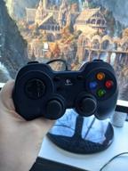 img 1 attached to 🎮 Logitech F310 Wired Gamepad Controller with Console-Like Layout and 4-Way Switch D-Pad for PC - Blue review by Chai Charoen ᠌