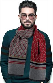 img 2 attached to Stay Warm And Fashionable With Debra Weitzner'S Men'S Cashmere Feel Scarves In 12 Prints