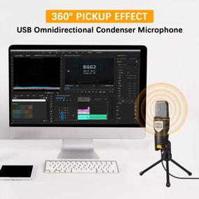 img 1 attached to 💻 VIMVIP PC Microphone: High-Quality USB Computer Mic with Stand for Recording, Gaming, Chatting, Skype, MSN - Ideal for iMac, PC, Laptop & Windows Desktop