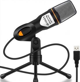 img 4 attached to 💻 VIMVIP PC Microphone: High-Quality USB Computer Mic with Stand for Recording, Gaming, Chatting, Skype, MSN - Ideal for iMac, PC, Laptop & Windows Desktop