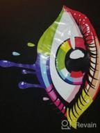 img 1 attached to Womens Cotton Eye Print Graphic Tee With Short Sleeves And Neon Design By PESION review by Dinero Bentz