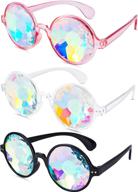 experience a mind-blowing festival with 3 pairs of kaleidoscope sunglasses logo