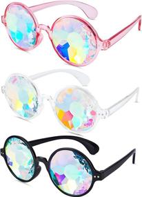img 4 attached to Experience A Mind-Blowing Festival With 3 Pairs Of Kaleidoscope Sunglasses