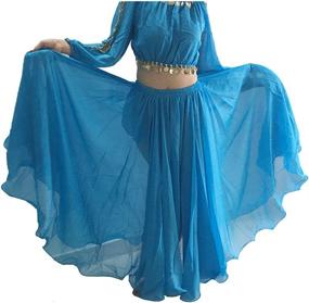 img 4 attached to 👗 Wuchieal Belly Tribal Chiffon Skirts for Women’s Clothing