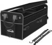 keep your car organized with epauto's premium trunk organizer featuring removal lid – black logo